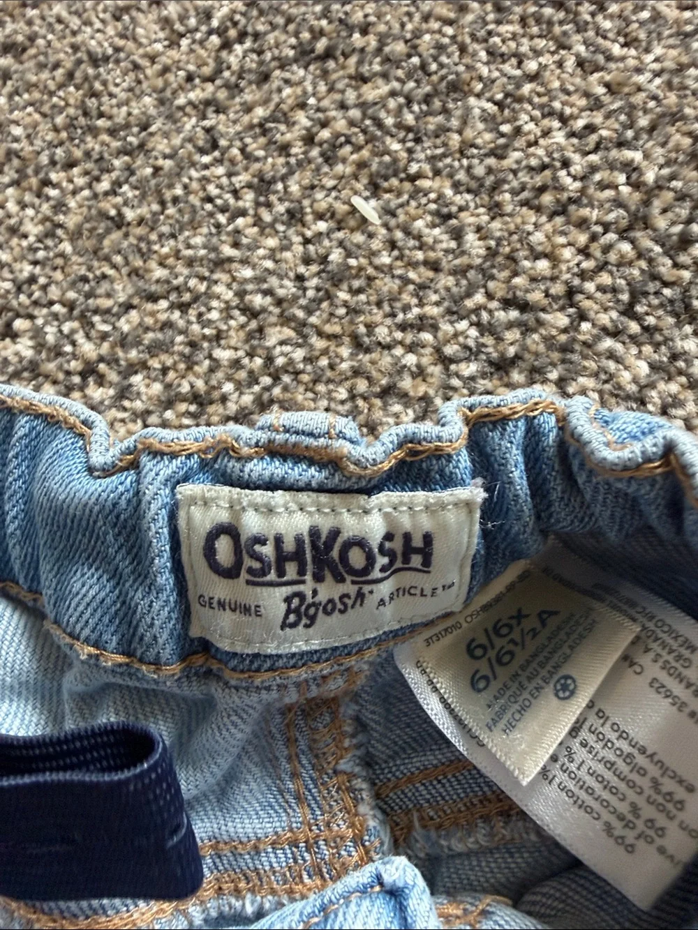 OshKosh B'gosh Light Blue Wide-Leg Jeans with Butterfly Patches
